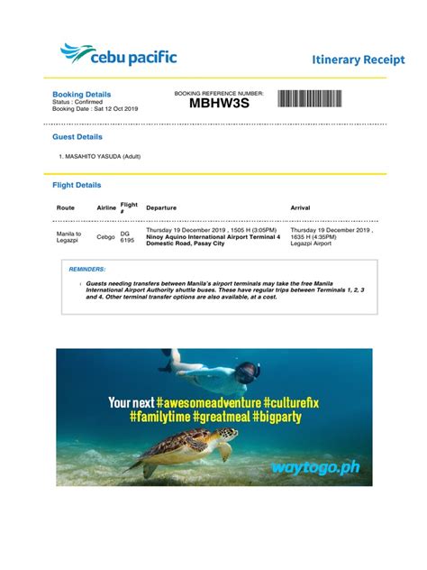 cebu pacific itinerary pdf|Itinerary PDF (1) .